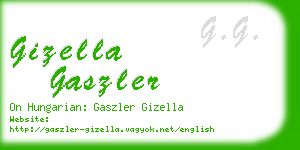 gizella gaszler business card